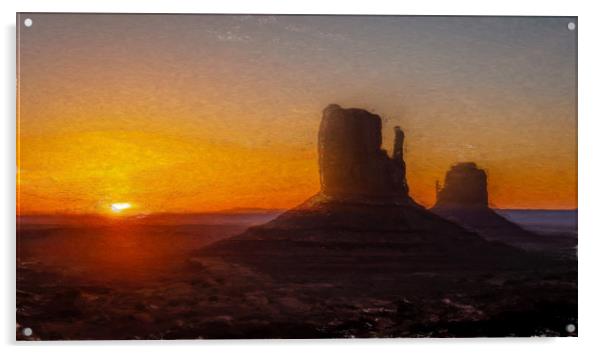 Painted Navajo Dawn Acrylic by Gareth Burge Photography