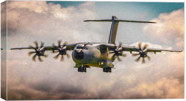 Painted Airbus Atlas Canvas Print by Gareth Burge Photography