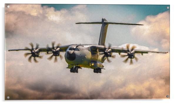 Painted Airbus Atlas Acrylic by Gareth Burge Photography