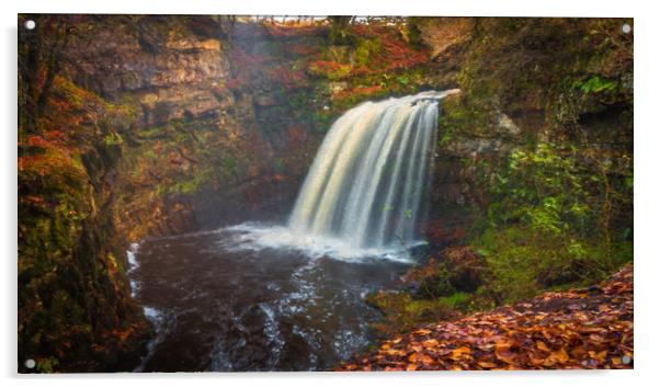 Full Falls at Dalcairney Acrylic by Gareth Burge Photography