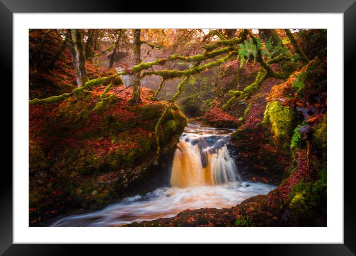 Middle Fall in the Fall Framed Mounted Print by Gareth Burge Photography