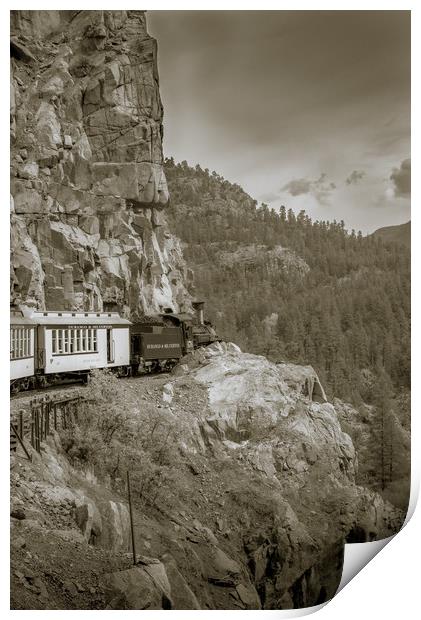 Sepia Steam Train Print by Gareth Burge Photography