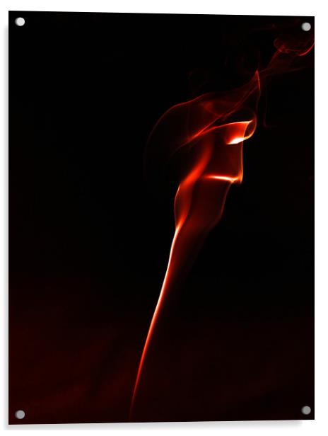 Abstract red smoke Acrylic by Martin Smith