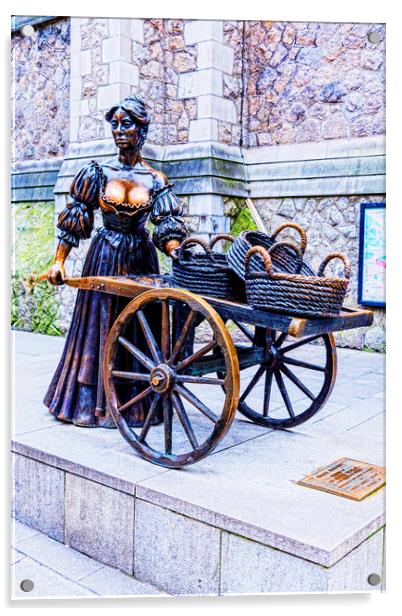 Molly Malone Dublin Acrylic by Valerie Paterson