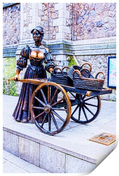 Molly Malone Dublin Print by Valerie Paterson