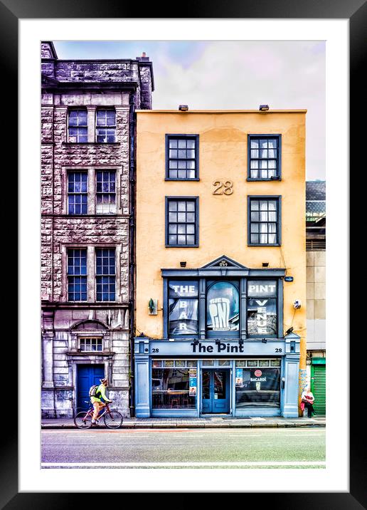 The Pint Dublin Framed Mounted Print by Valerie Paterson