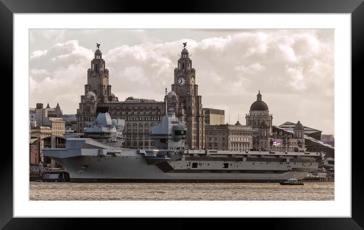 Liverpool welcomes the Prince of Wales carrier Framed Mounted Print by Rob Lester