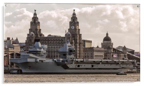 Liverpool welcomes the Prince of Wales carrier Acrylic by Rob Lester