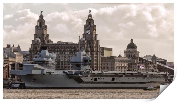 Liverpool welcomes the Prince of Wales carrier Print by Rob Lester