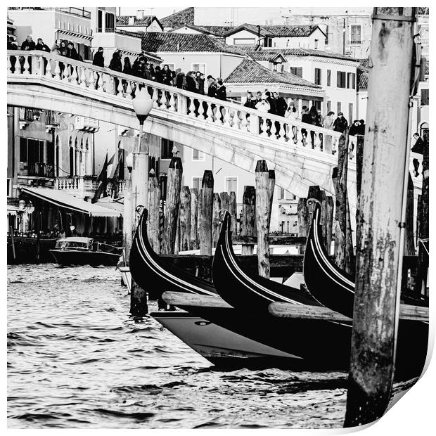 Venice Rialto Bridge Print by David Martin