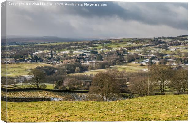 Romaldkirk, Teesdale from Folly Top in Winter Canvas Print by Richard Laidler