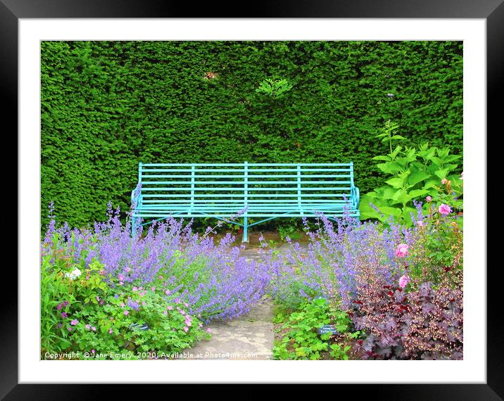Take a Seat, Picton House, West Wales Framed Mounted Print by Jane Emery
