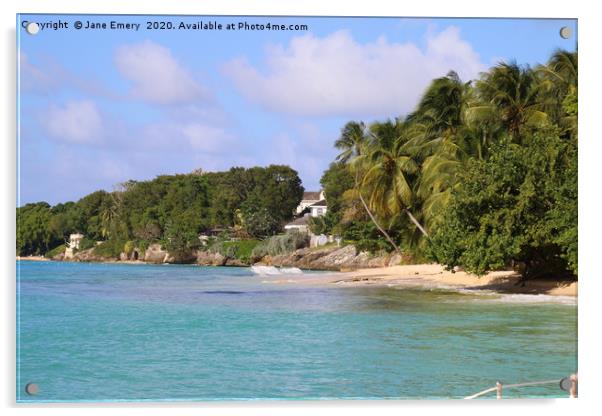 West Coast Barbados Acrylic by Jane Emery