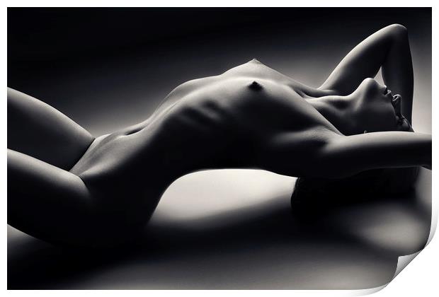Sensual Nude Woman 2 Print by Johan Swanepoel