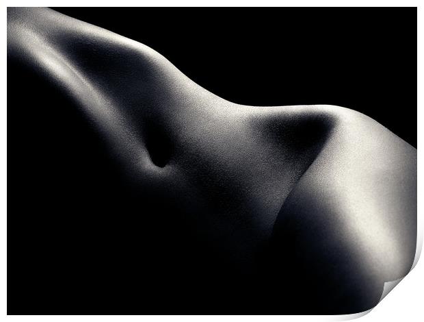 Nude woman bodyscape 52 Print by Johan Swanepoel