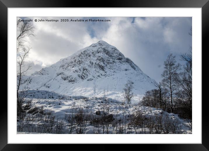 Snowy Majesty Framed Mounted Print by John Hastings