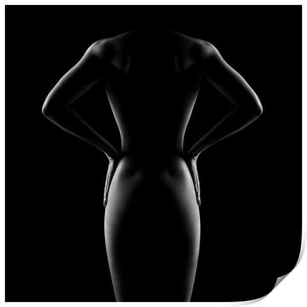 Nude woman bodyscape 53 Print by Johan Swanepoel