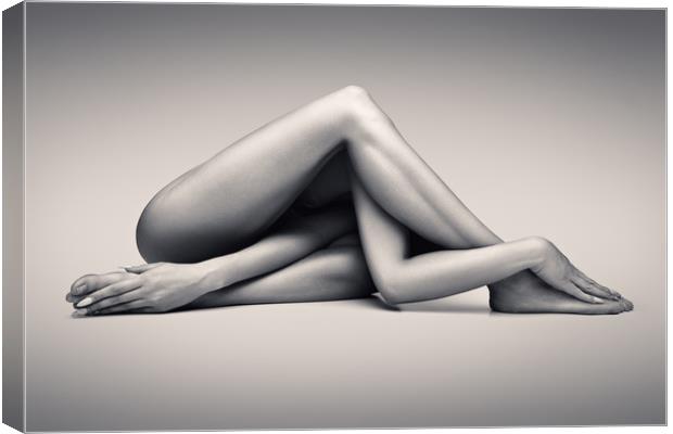 Nude woman fine art 13 Canvas Print by Johan Swanepoel