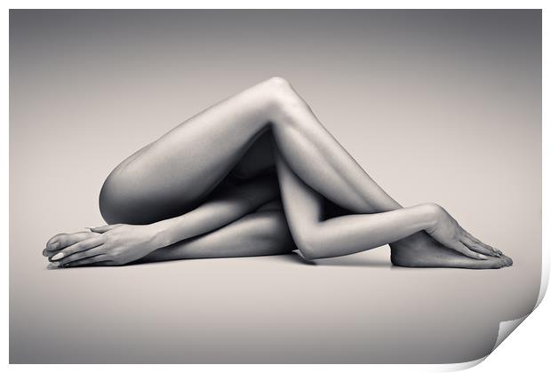 Nude woman fine art 13 Print by Johan Swanepoel