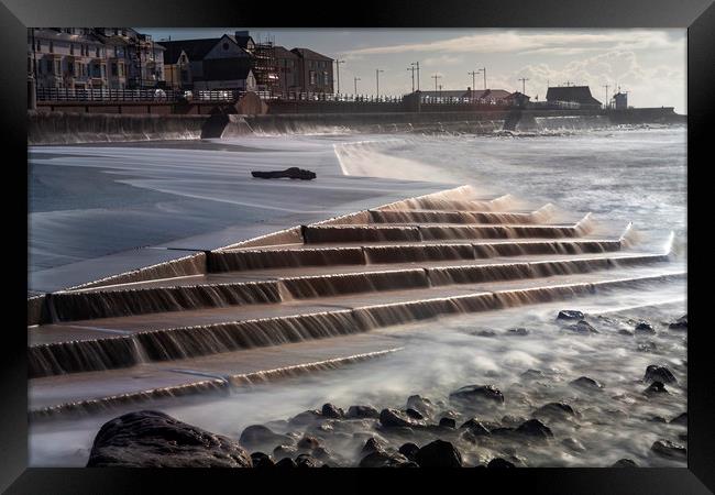 Porthcawl sea front Framed Print by Leighton Collins