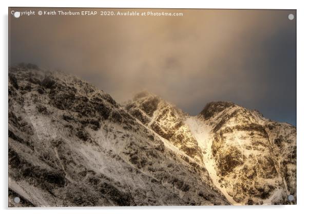 Aonach Eagach Ridge Acrylic by Keith Thorburn EFIAP/b