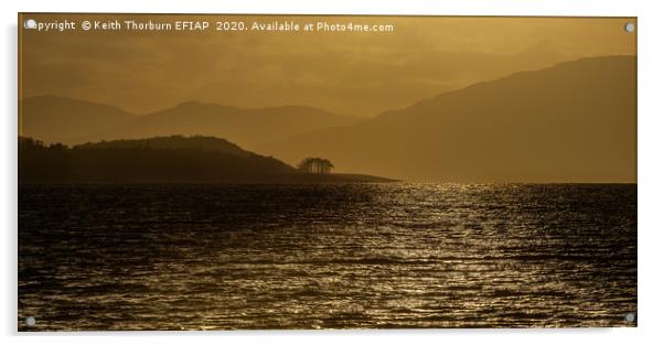 Loch Linnhe Sunset Acrylic by Keith Thorburn EFIAP/b