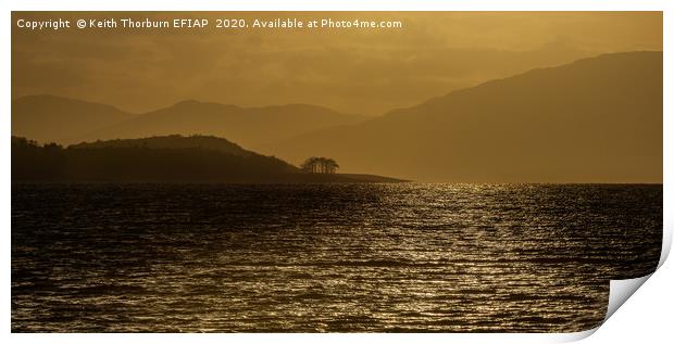 Loch Linnhe Sunset Print by Keith Thorburn EFIAP/b