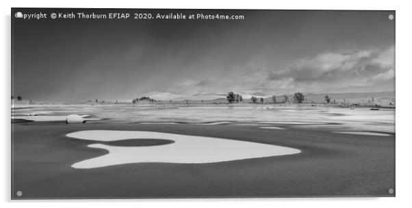 Loch Ba Winter Acrylic by Keith Thorburn EFIAP/b