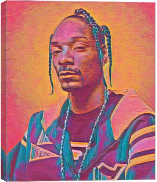 Snoop Dogg Thoughtful Artistic Illustration Canvas Print by Franca Valente