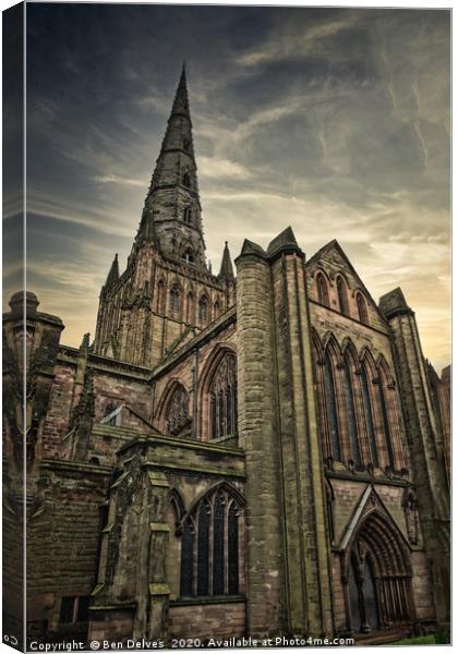 The Divine Lichfield Cathedral Canvas Print by Ben Delves