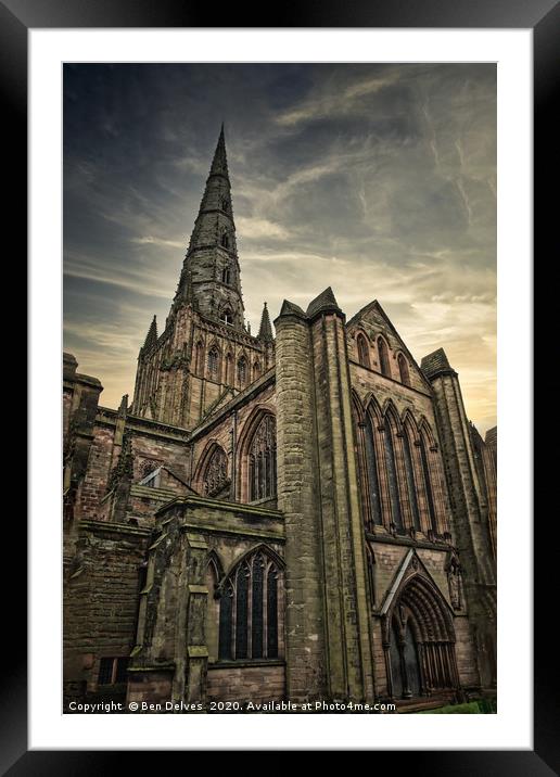 The Divine Lichfield Cathedral Framed Mounted Print by Ben Delves