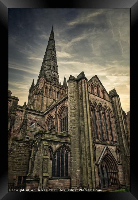 The Divine Lichfield Cathedral Framed Print by Ben Delves