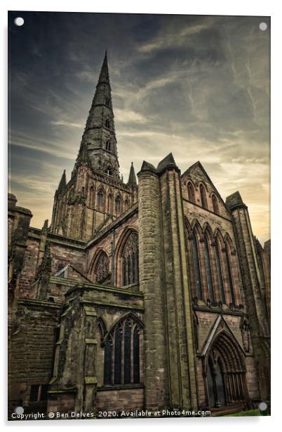 The Divine Lichfield Cathedral Acrylic by Ben Delves