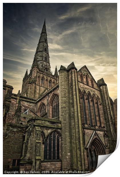 The Divine Lichfield Cathedral Print by Ben Delves