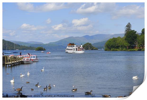 Bowness on lake Windermere Print by Terry Hunt