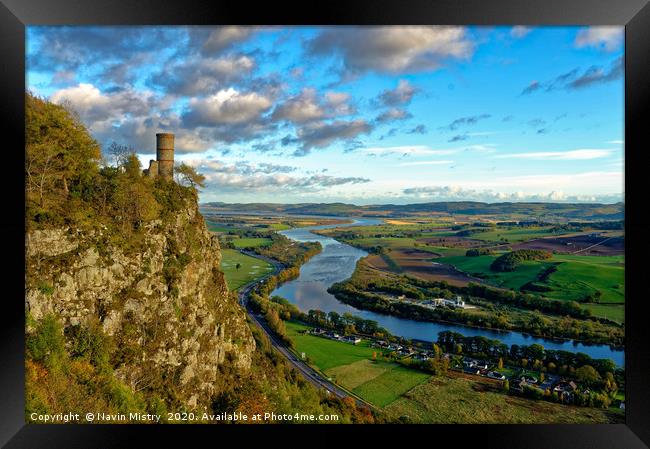 Kinnoull Hill and Tower, Perth, Scotland Framed Print by Navin Mistry