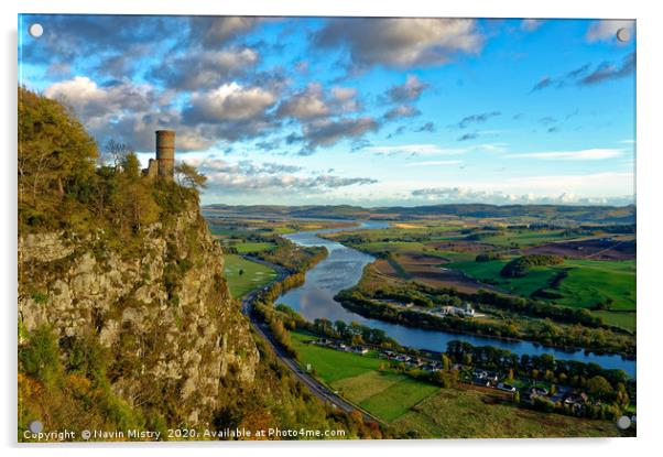Kinnoull Hill and Tower, Perth, Scotland Acrylic by Navin Mistry