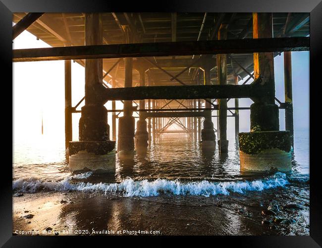 Under The Pier Framed Print by Dave Bell