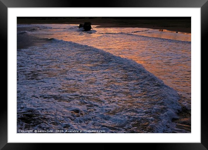 Sunrise at the coast of Cyprus Framed Mounted Print by Lensw0rld 