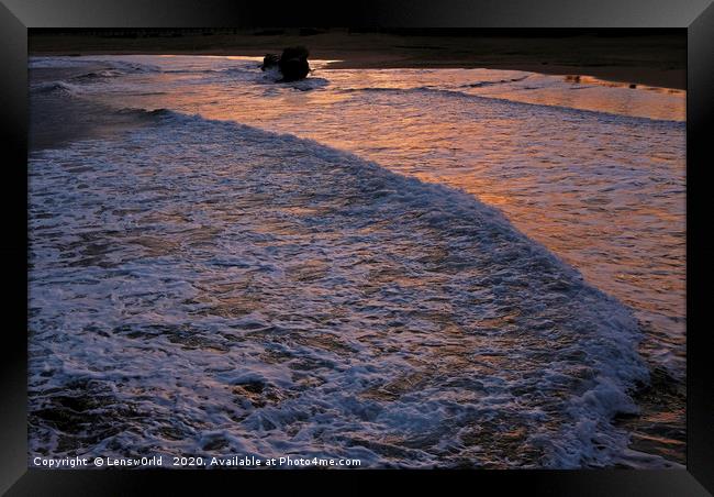 Sunrise at the coast of Cyprus Framed Print by Lensw0rld 