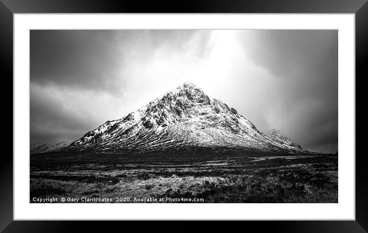 Mood at the Mountain Framed Mounted Print by Gary Clarricoates