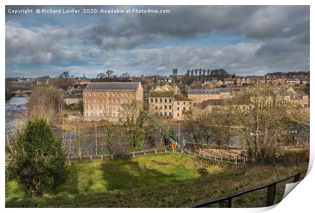 Barnard Castle, Teesdale on First Day of Spring Print by Richard Laidler