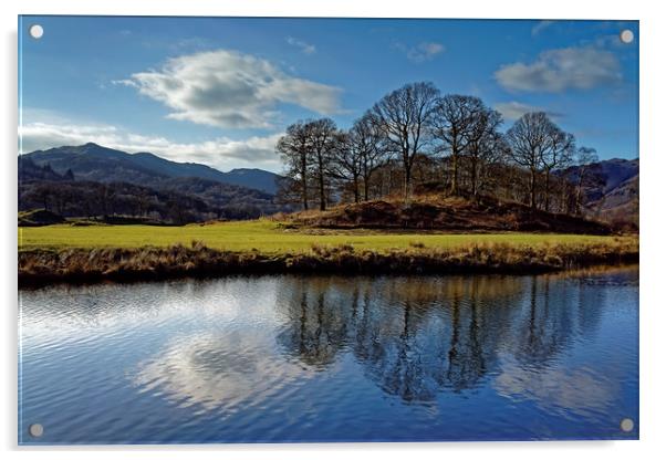 River Brathay Reflections                          Acrylic by Darren Galpin