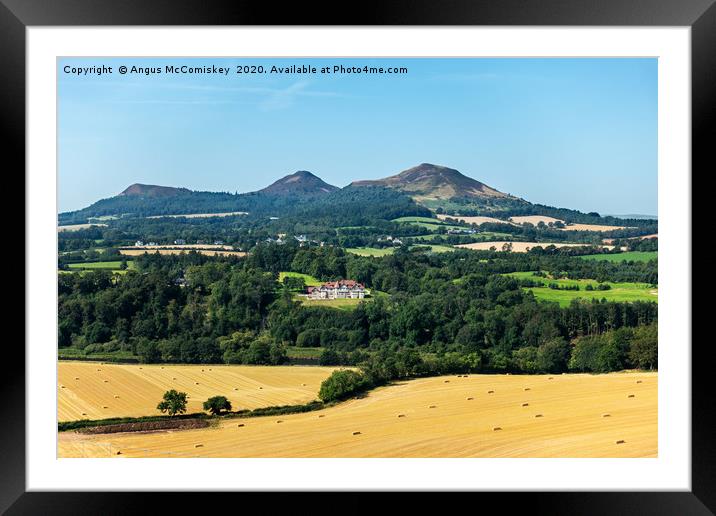 Eildon Hills, Scottish Borders Framed Mounted Print by Angus McComiskey