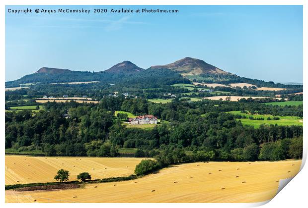 Eildon Hills, Scottish Borders Print by Angus McComiskey