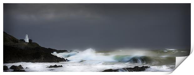 WINTER STORM,MUMBLES. Print by Anthony R Dudley (LRPS)