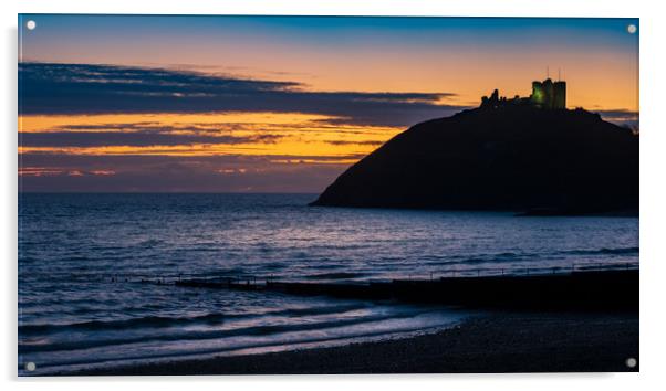 Criccieth Castle, Wales, UK Acrylic by Mark Llewellyn