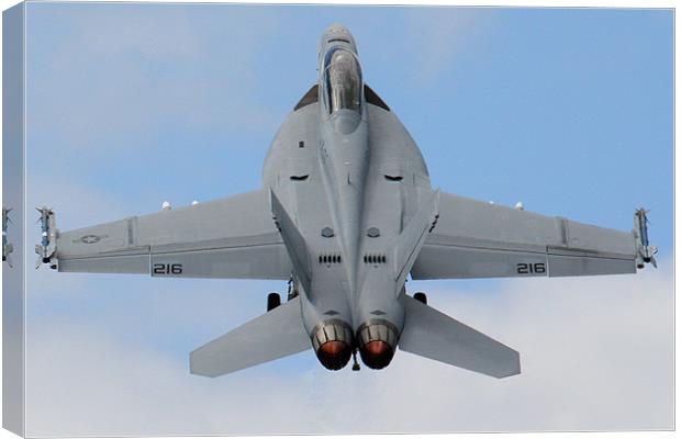 FA18 Topside shot Canvas Print by Oxon Images