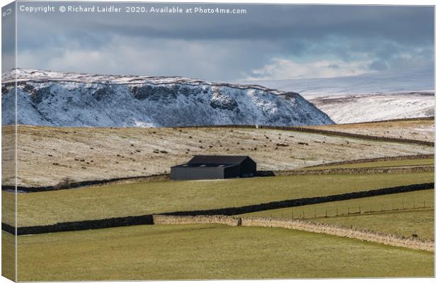 Cronkley Scar, Teesdale, in Winter Canvas Print by Richard Laidler