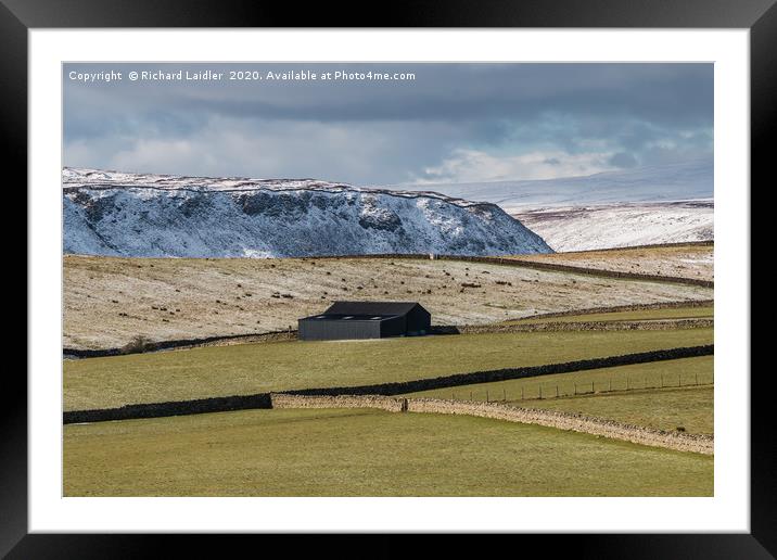Cronkley Scar, Teesdale, in Winter Framed Mounted Print by Richard Laidler